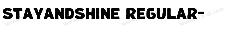 stayandshine regular字体转换